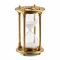 Sanduhr 18 x 30 cm aus Glas und Metall goldfarben klassisch dekorativ
